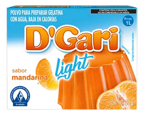 Dgari® 3 Gelatinas De Agua Sin Azucar Sabor Mandarina Wow