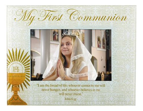 My First Communion - Marco De Fotos De Cristal De 4 X 6 PuLG