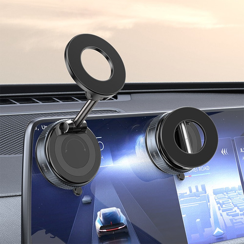 TONEOF Soporte Magnético para Teléfono Celular Mini Soporte de Coche con Vacío Adsorción Y Anillo Magnético para iPhone y Android para Ventana/Pantalla/Cinta de Correr/Espejo/Superficie Lisa