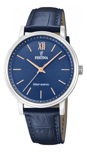 Relógio masculino Festina Solar Energy F20660/4 azul