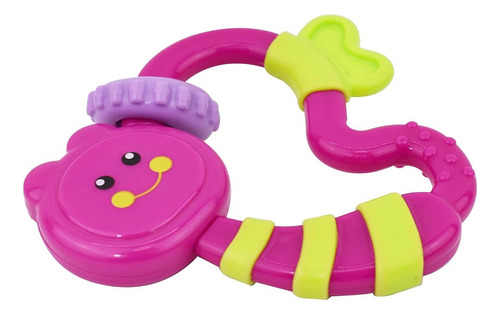 Sonaja Para Bebés De Mariposa Infanti 3+ Color Rosa Chicle