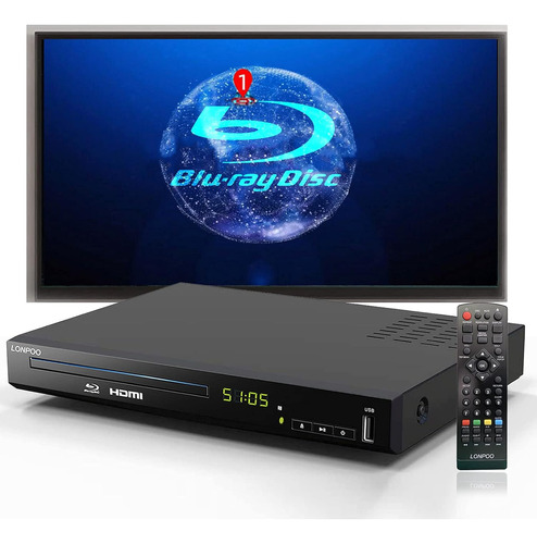 Reproductor De Dvd Y Blue Ray 1920 X 1080 Lonpoo Lp-100