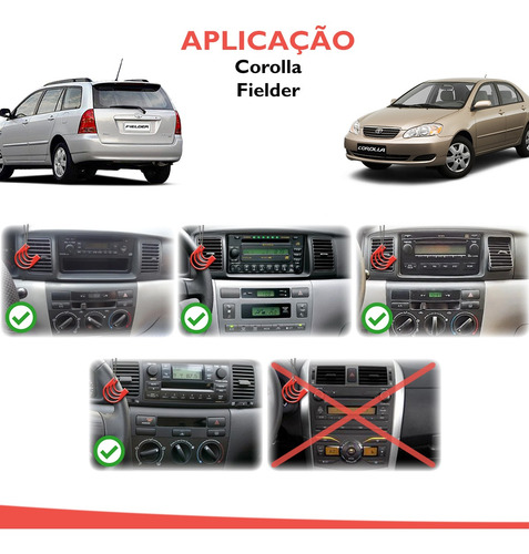 Imagem 5 de 9 de Moldura Painel 2 Din Multimidia Dvd Mp5 Etios Corolla 03/08 Sw4 Hilux 05/11 Preto