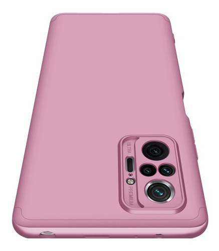 Carcasa Para Xiaomi Redmi Note 10 Pro 360° Marca - Gkk Color Rosado