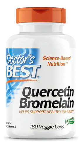 Quercetin Bromelain Doctors Best 180 Cp Quercetina Inmunidad Sabor Neutro