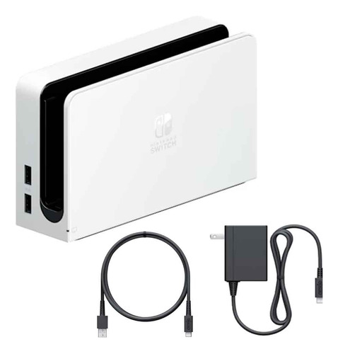 Dock  Ns Oled Set Con Cargador Y Cable Original Sin Caja