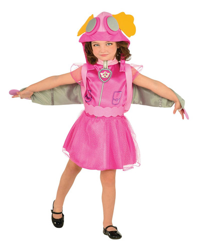 Disfraz Infantil De Skye De Paw Patrol De Rubies, Niño Peque