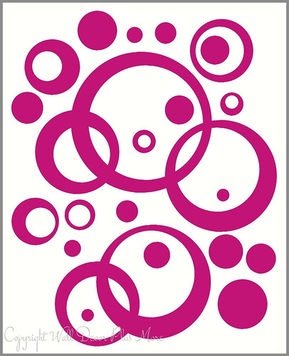 Wall Vinyl Sticker Decal Circles, Rings, Dots Pc In Lar...