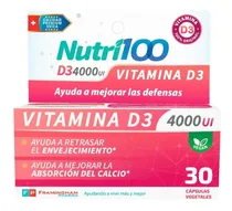 Comprar Nutri100 Vitamina D3 - Capsulas Vegetales Suizas - Sabor Vitamina D