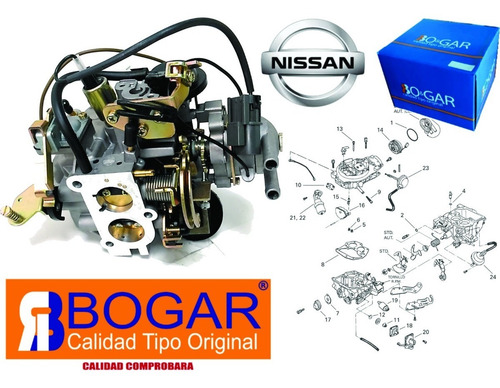 Imagen 6 de 6 de 1 Carburador De 2 Gargantas Para Nissan Ichivan 1.8l 87-91 Tsuru Ii 89-91 B12 Bogar Envío Gratis Nuevo Garantizado