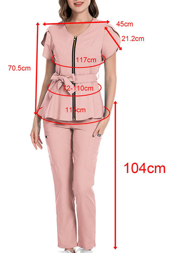Yfa Scrubs Sets Ropa De Trabajo Transpirable Cuello En V Top