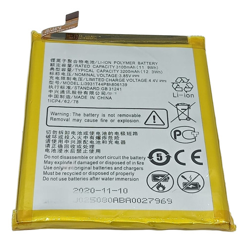 Bateria Para Zte A5 2020 A72019 V9 V9 Vita V10 V10 Vita