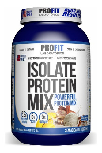 Suplemento em pó ProFit Laboratórios  Isolate Protein Mix proteínas Isolate Protein Mix sabor  banana com canela em pote de 907g