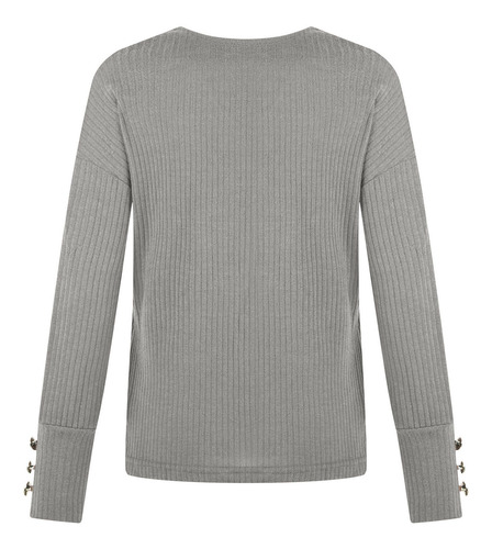 Blusas Jersey De Punto Con Cuello En V Y Cuello Alto Para Mu Blusas Jersey De Punto Con Cuello En V Y Cuello Alto Para Mu