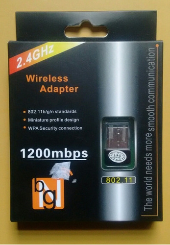 Mini Modem 1200mbps - Usb Wi-fi Bgn 802.11 - 2.4ghz