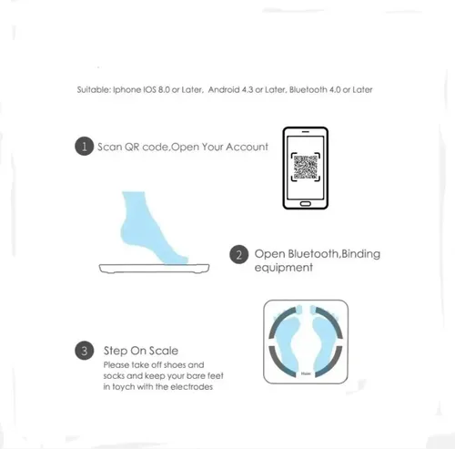 Bascula Inteligente Conexion Bluetooth Vidrio Digital App