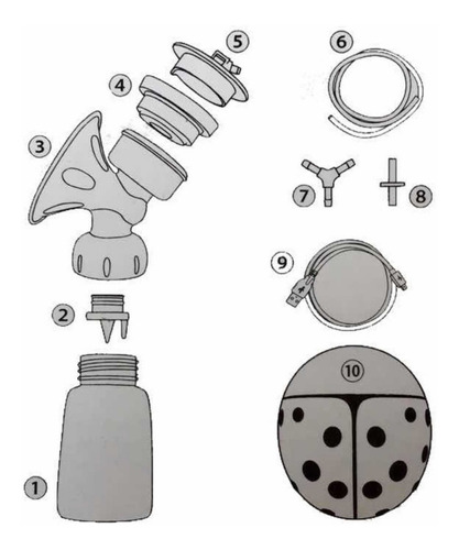 Repuestos Extractor Real Bubee Partes 1 Biberón Y 3 Corneta