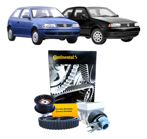 Kit Correia + Tensor E Polia Gol 1.0 16v 1997 Até 2001
