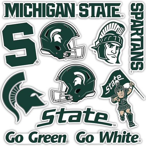 Michigan State University Spartans Msu Go Green Sticker Viny