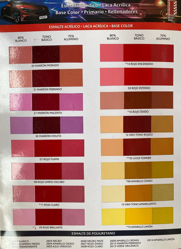 Base Color Rojo Limpio Obscuro Ipesa 2408