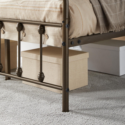 Base De Cama Clásica De Metal Estilo Victoriano Tamaño Matri