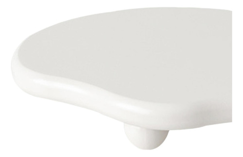 Suporte De Pedestal Bandeja Decorativa Moderna Leite Branco