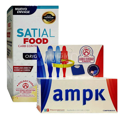 Imagen 1 de 2 de Kit Ampk Y Satial 30cp Adelgazante Quema Grasa 2unidades