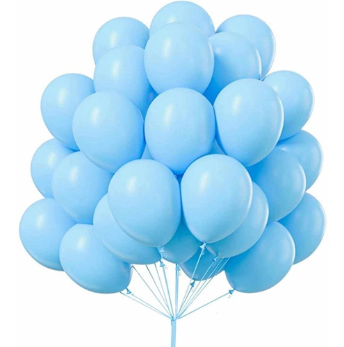 25 Unidades - Balões Bexiga Candy Colors/tom Pastel - N° 9 Cor Azul