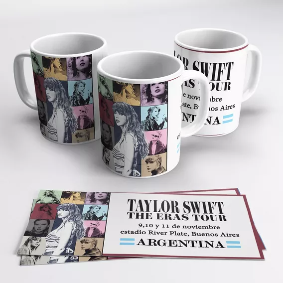 Taza De Cerámica Taylor Swift Tour Argentina 2023 Con Caja