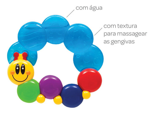 Imagem 2 de 4 de Mordedor Para Bebe De Agua Gelado Com Massageador De Gengiva