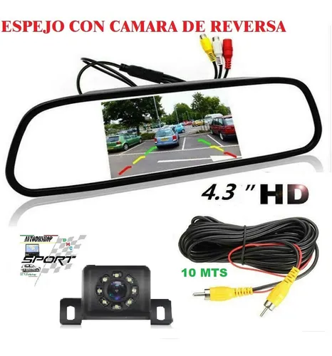 Como Instalar Camara De Reversa En Espejo Retrovisor Kit Completo Espejo Retrovisor Pantalla Con Cámara Reversa