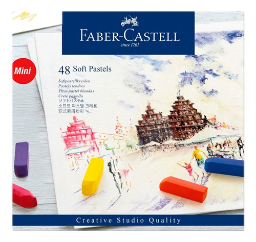 Tiza Faber-castell X48 Colores Pasteles Originales 