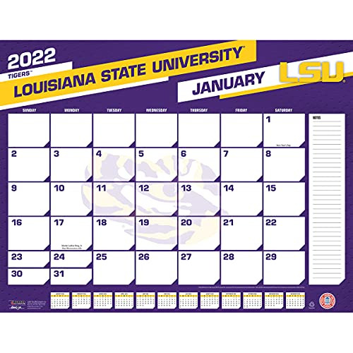 Calendario De Escritorio Lsu Tigers 2022 De 22x17 Pulga...