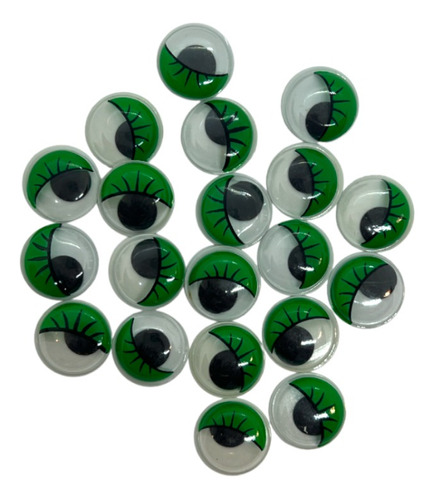 Ojos Móviles Verdes 8 Mm Muñecos Peluches Pack X 10000