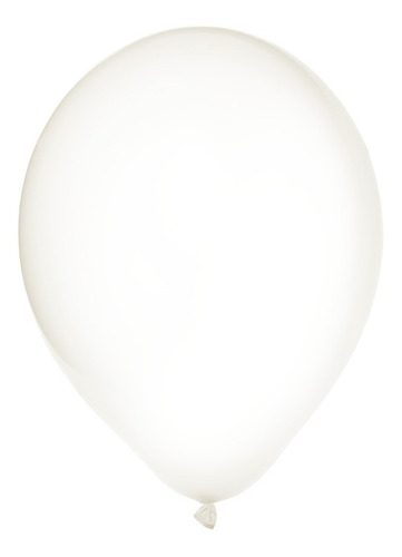 Imagem 2 de 5 de Bexiga Balão Transparente Cristal 50 Unidades Tamanho 9