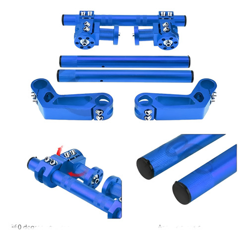 Timon Deportivo 5 Cuerpos Para Lineal Y Scooter Color Azul