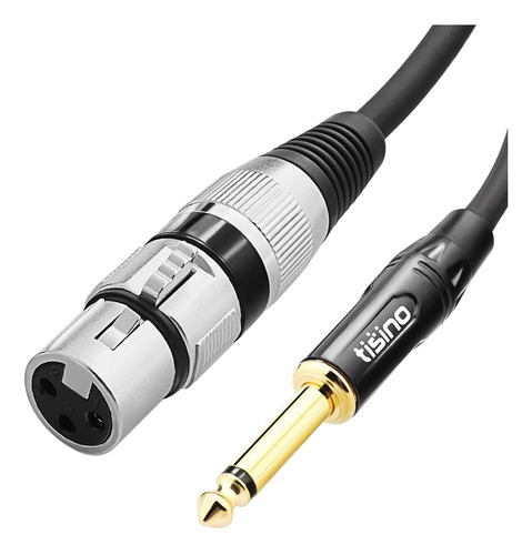 Tisino Cable De Micrófono Xlr Hembra A 1/4 (0.250 In) Ts M.