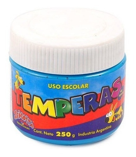 Tempera Señorita Celeste X 250grs