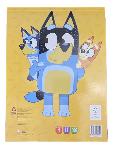 Bluey superatividades com adesivos 500 adesivos On Line editora 2024 capa mole em português