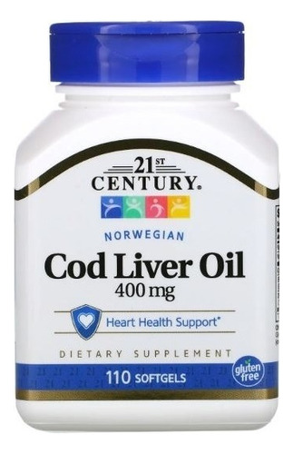 Aceite De Higado De Bacalao Cod Liver Oil 110caps Vit A Y D3 Sabor Neutro