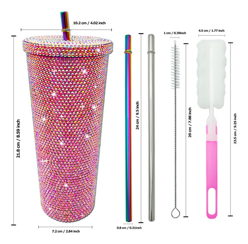 Botella De Agua 770 Ml Acero Inoxidable Con Aislante Rosa Cl