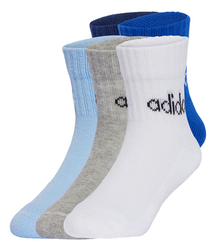 Medias Adidas Casual Acolchados 5 Pares Niños Azul Jf8542 Azul 33-34.5 (xs)