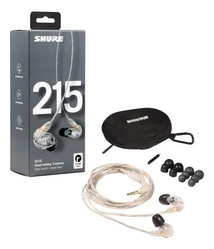 Auricular Inear Shure Se215 Instraural Cable Removible Color Blanco