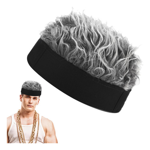 Visera Con Pelo Para Hombre Sombrero Con Peluca De Pelo Con