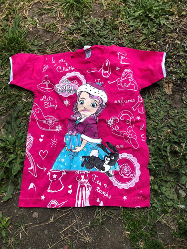 Remera De Algodón Estampado Nena Talle 8 (cx) Manga Corta