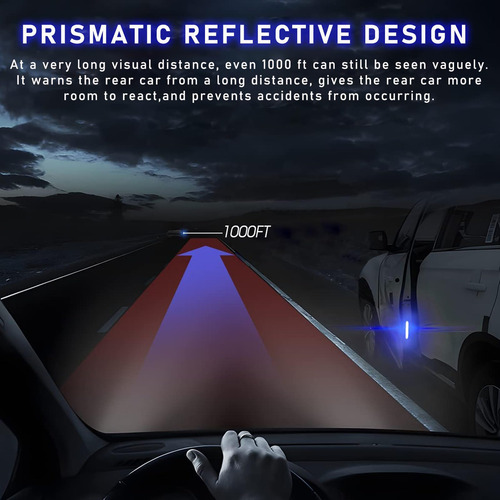 Calcomanías Reflectantes Ziciner 8 Para Puerta Automóvil Azu