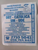 Comprar Clases Particulares Profe Ort Ucu Um Ude Cálculo Estadística