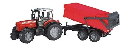 Bruder Toys Massey Ferguson 7480 Con Remolque De Inclinacion