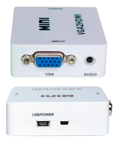 Conversor Vga A Hdmi Con Audio Conecta Notebook A Tv Full Hd