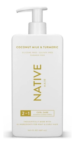 Champú Y Acondicionador 2 En 1 Native Coconut Milk & Turmeri